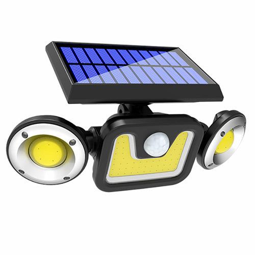 Solar Outdoor Lights 138 LED 3-Head Adjustable 360°Rotating Wide-Angle